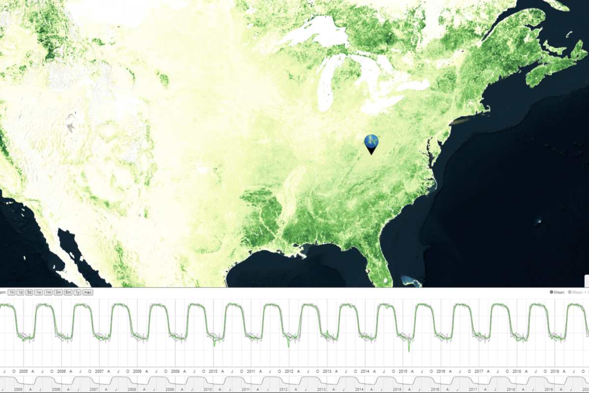 Vegetation indices and seasonality satellite data product